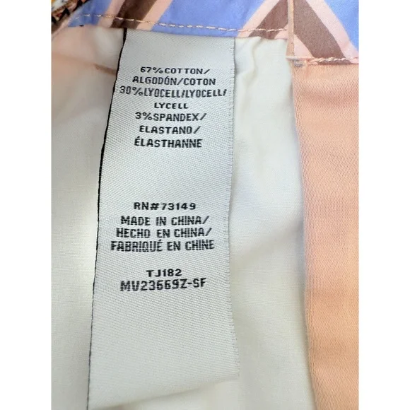 NWT One 5 One Womens Pink Crop Cuffed High Rise Straight Leg Pants 12 - Picture 5 of 11